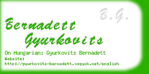 bernadett gyurkovits business card